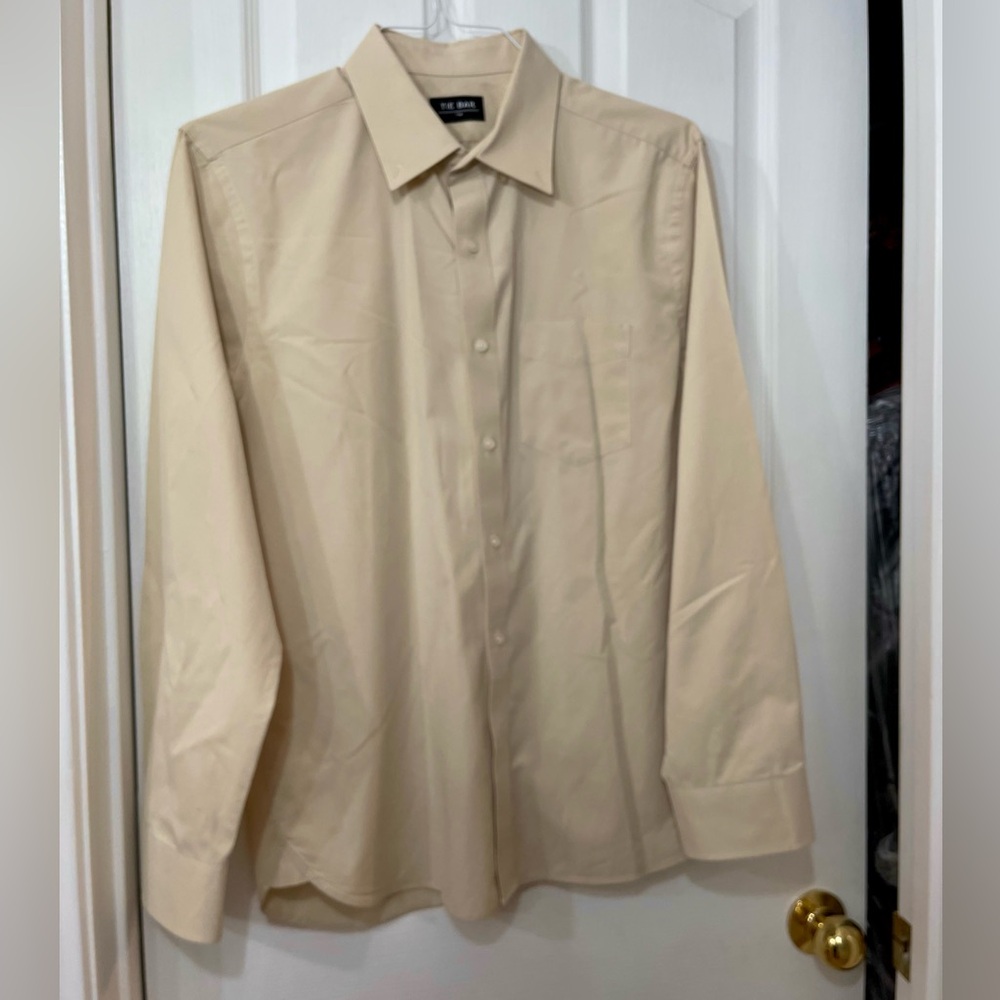 The Tie Bar Beige Dress Shirt - Picture 3 of 7